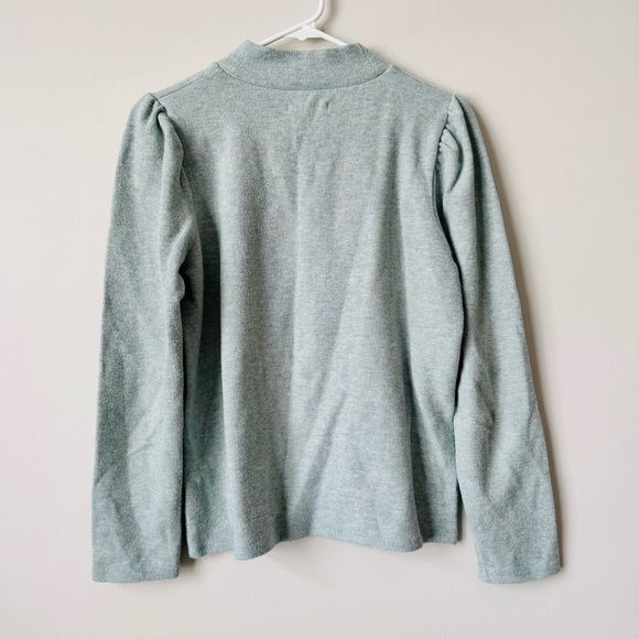 Madewell Women's (Re)sourced Plush Mockneck Puff-Sleeve Top‎ - Picture 3 of 8
